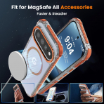 DEERLAMN Google Pixel 11 / 11 Pro Manyetik K�l�f-Clear/Orange