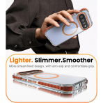 DEERLAMN Google Pixel 11 / 11 Pro Manyetik K�l�f-Clear/Orange