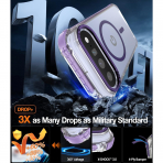 DEERLAMN Google Pixel 11 / 11 Pro Manyetik K�l�f-Clear/Purple