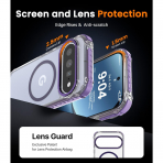 DEERLAMN Google Pixel 11 / 11 Pro Manyetik K�l�f-Clear/Purple