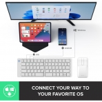 DELUX Katlanabilir Bluetooth Klavye ve Fare (Beyaz)