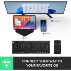 DELUX Katlanabilir Bluetooth Klavye ve Fare (Black)