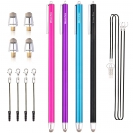 DIMPLES EXCEL New Generation Ultra nce Stylus Kalem (4 Adet)-Aqua Blue-Black-Pure-Hot Pink