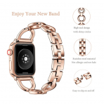 DMMG Paslanmaz elik Apple Watch 7 Kay (41mm)-Rose Gold
