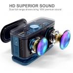 DOSS SoundBox Plus Tanabilir Bluetooth Hoparlr-Navy Blue