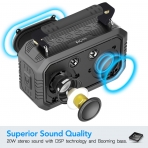 DOSS Traveler Su Geirmez Bluetooth Hoparlr-Rock Black