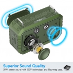 DOSS Traveler Su Geirmez Bluetooth Hoparlr-Olive Green