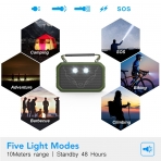 DOSS Traveler Su Geirmez Bluetooth Hoparlr-Olive Green