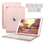 Dingrich Apple iPad Pro Akll Klavye Klf (10.5 in)-Rose Gold