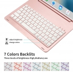 Dingrich Apple iPad Pro Akll Klavye Klf (10.5 in)-Rose Gold