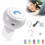 ELEGIANT Car Sper Mini Bluetooth 4.0 Kulak i Kulaklk-White