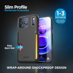 ENCASED Apple iPhone 17 Pro Cache Czdan Klf-Black