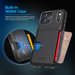 ENCASED Apple iPhone 17 Pro Cache Czdan Klf-Black
