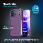 ENCASED Apple iPhone 17 Pro Cache Czdan Klf-Purple