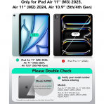 ESR Apple iPad Air M2/M3 Flip Manyetik Klf (11 in)-Black