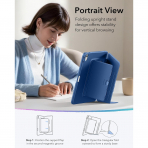 ESR Apple iPad Air M4/M3/M2 Flip Manyetik K�l�f(11 in�)-Blue
