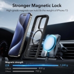 ESR Hybrid Serisi Apple iPhone 15 Pro Max MagSafe Uyumlu Klf-Clear Black