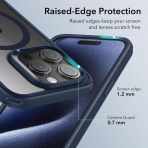 ESR Hybrid Serisi Apple iPhone 15 Pro Max MagSafe Uyumlu Klf-Clear Dark Blue