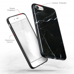 ESR Apple iPhone 8 Marble Pattern Serisi Klf-Black Sierra