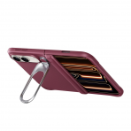 ESR Atelier iPhone Duo Manyetik Standl� Deri K�l�f-Deep Burgundy