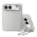 ESR Atelier iPhone Duo Manyetik Standl� Deri K�l�f-Light Gray