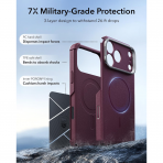ESR Cyber Tough Flex iPhone 18 Pro Stand K�l�f-Burgundy