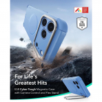 ESR Cyber Tough Flex iPhone 18 Pro Stand K�l�f-Light Blue