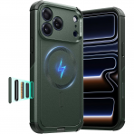 ESR Cyber Tough iPhone 18 Pro Manyetik K�l�f-Green