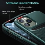 ESR iPhone 11 Pro Max Wallet Armor Serisi C�zdan K�l�f-Dark Green