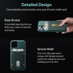 ESR iPhone 11 Pro Max Wallet Armor Serisi C�zdan K�l�f-Dark Green
