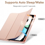 ESR iPad Air 4 Rebound Kalem Blmeli Klf (10.9 in)-Rose Gold