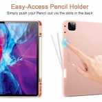 ESR iPad Pro Kalem Blmeli Klf (12.9 in)(4. Nesil)-Pink