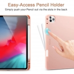 ESR iPad Pro Kalem Blmeli Klf (11 in)(2. Nesil)-Rose Gold