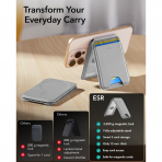 ESR iPhone 17 Manyetik Czdan Stand-Grey