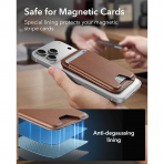 ESR iPhone 17 Manyetik Czdan Stand-Brown