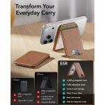 ESR iPhone 17 Manyetik Czdan Stand-Brown