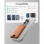 ESR iPhone Uyumlu Manyetik Czdan -Brown