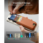 ESR iPhone Uyumlu Manyetik Czdan -Brown