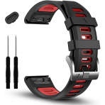 EZMVZKU Garmin Fenix 7/7Pro/6/6 Pro/5/5 Plus Kay-Black Red