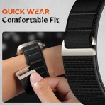Easuny Apple Watch 10 42mm Alpine Kay-All Black