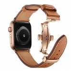 EloBeth Apple Watch Deri Kay (38/40mm)- Brown Strap Rose Gold Clasp