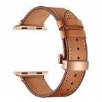 EloBeth Apple Watch Deri Kay (38/40mm)- Brown Strap Rose Gold Clasp