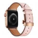 EloBeth Apple Watch Deri Kay (38/40mm)-Pink Strap Rose Gold Clasp