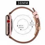 EloBeth Apple Watch Deri Kay (38/40mm)-Pink Strap Rose Gold Clasp