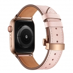 EloBeth Apple Watch Deri Kay (42/44mm)-Pink Strap Rose Gold Clasp