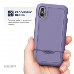 Encased Apple iPhone X Rebel Serisi Klf (MIL-STD-810G)-Purple