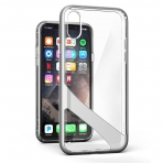 Encased Apple iPhone X Reveal Serisi Metal ereveli effaf Klf-Crystal Silver