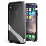 Encased Apple iPhone X Reveal Serisi Metal ereveli effaf Klf-Crystal Silver