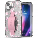 Encased Finger Loop Apple iPhone 15 Plus Klf-Pink Flowers