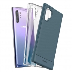 Encased Galaxy Note 10 Plus Thin Armor K�l�f Seti (2 Adet)-Blue